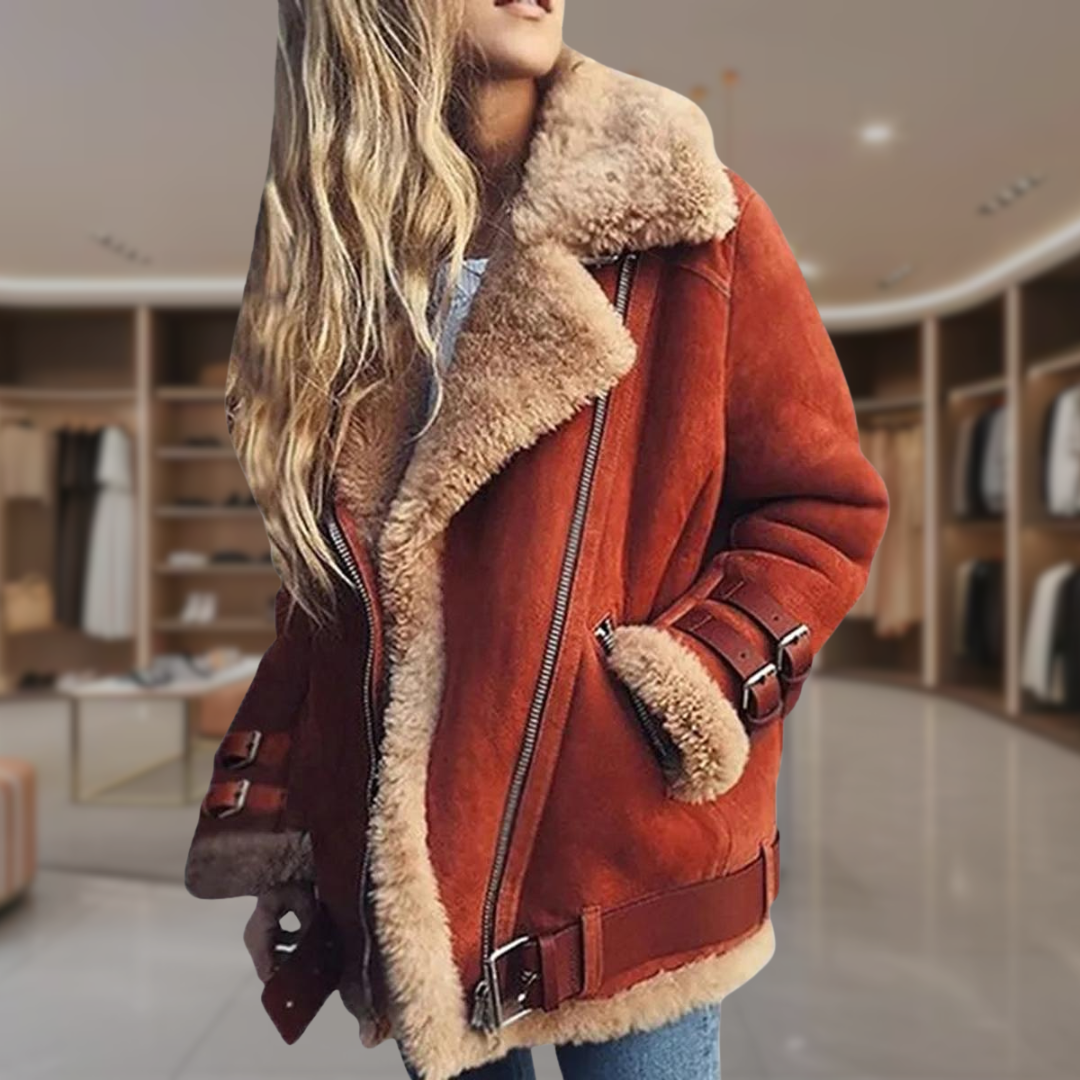 Women’s Shearling Aviator Jacket | Macie