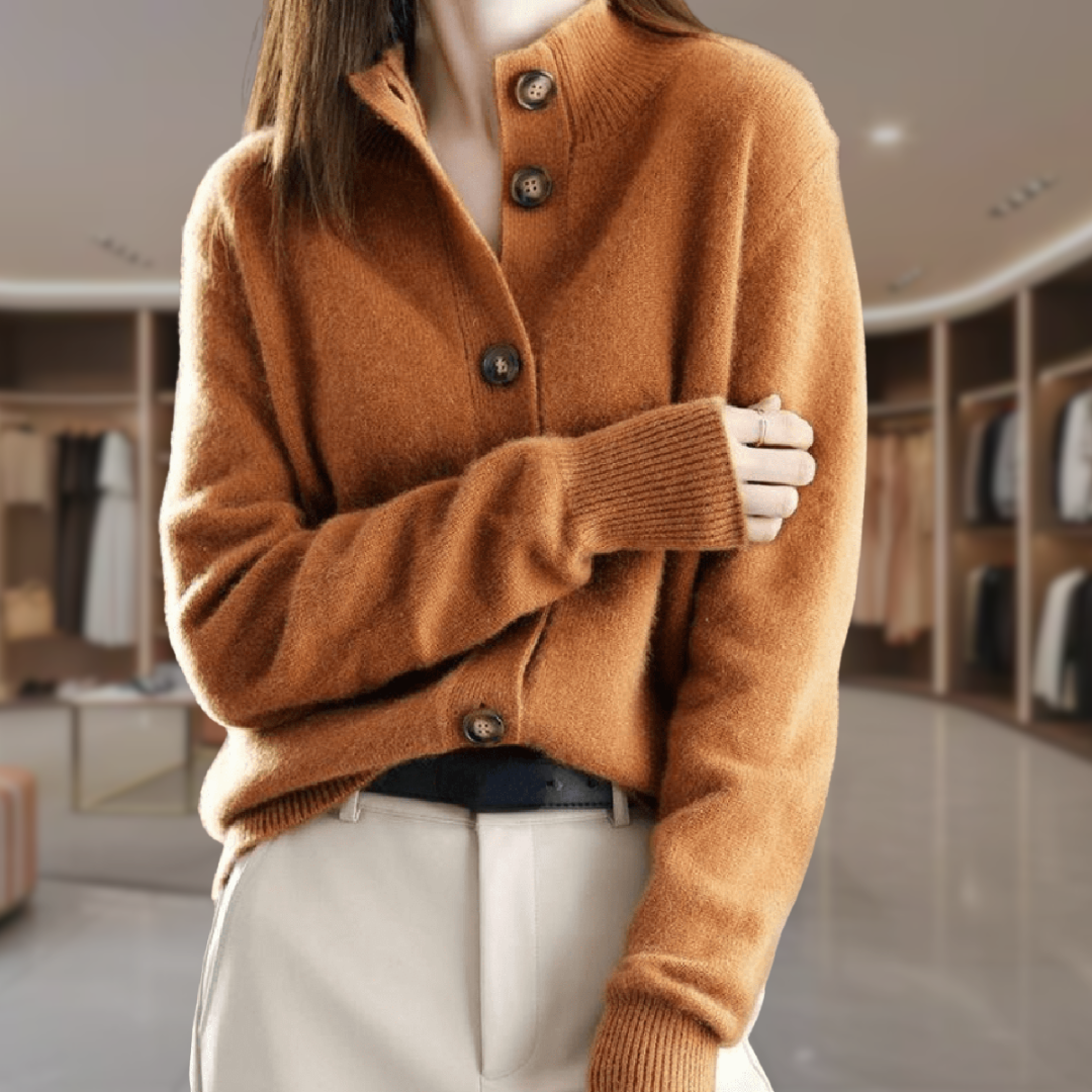 Women’s Button Up Fitted Cardigan | Mayra