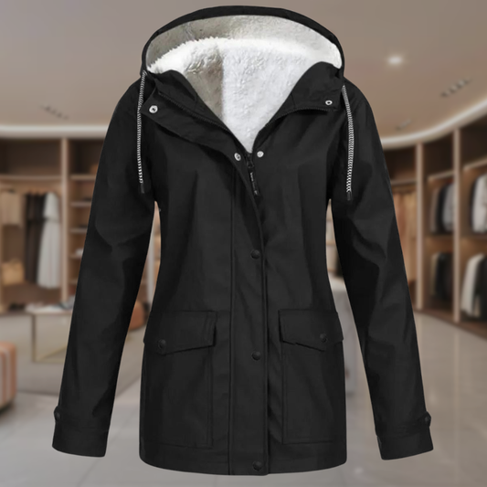 Women’s Waterproof Fleece Lined Hooded Jacket | Isla