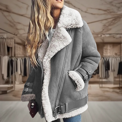 Women’s Shearling Aviator Jacket | Macie