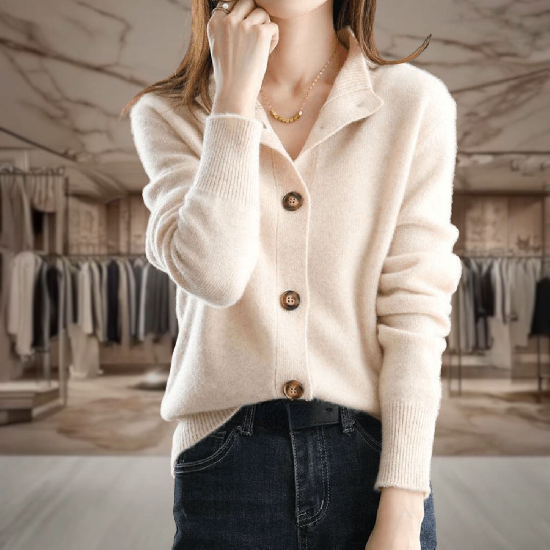 Women’s Button Up Fitted Cardigan | Mayra