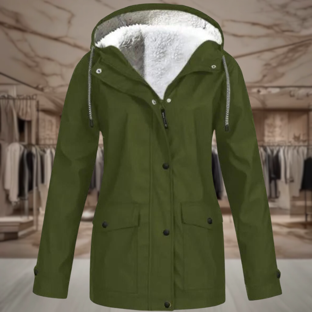 Women’s Waterproof Fleece Lined Hooded Jacket | Isla