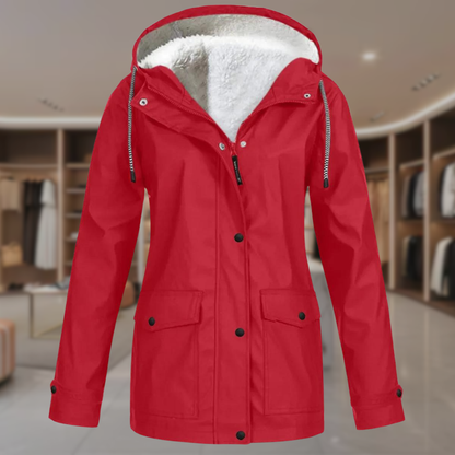 Women’s Waterproof Fleece Lined Hooded Jacket | Isla