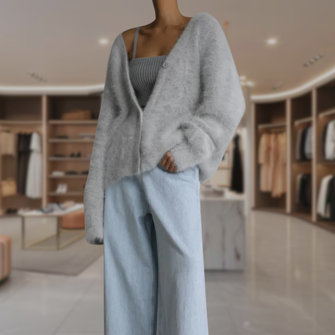 Women’s V Neck Fitted Cardigan | Marilyn